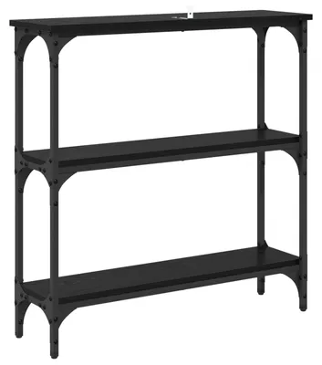 Produktbild von vidaXL Konsolentisch Schwarz Eichen-Optik 75 x 22,5 x 75 cm