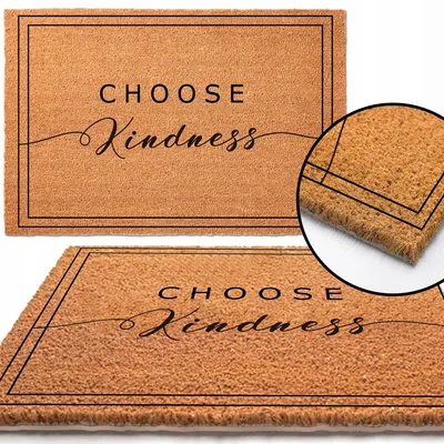 Image de TabPrint Tapis d'Entrée Fibre de Coco 40x60 Motif "Choose Kindness"