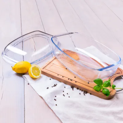Zdjęcie produktu dla Naczynie szklane Naczynie do zapiekania Naczynie do pieczenia Naczynie szklane Naczynie szklane z pokrywką 3,9 L