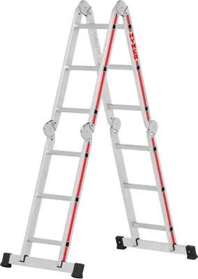 Obrázok produktu pre Hymer Mehrzweckleiter mit Arbeitsbühne 4x3 Sprossen, Holm 60 mm, Alu Leiter