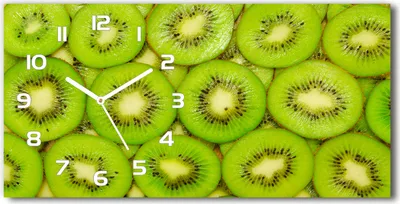 Produktbild von Wanduhr aus Glas – 60x30 cm - Glasbild - Glasuhr - Gehärtetes Glas - weisse-zeiger - Kiwi