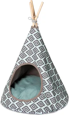 Produktbild von Katze Zelt Tipi Kuschel Höhle weiches Bett waschbar Ø:50cm H:70cm Grün