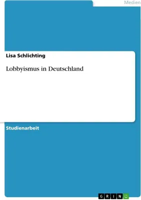 Produktbild von Lobbyismus in Deutschland