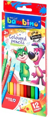 Produktbild von St. Majewski Bambino Buntstifte 12 Farben Dreieckig