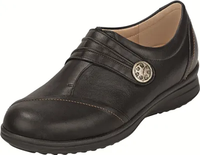 Produktbild von Finn Comfort Galway Damenslipper, bequem, Schwarz, Leder, NEU - Damenschuhe Bequeme Ballerina / Slipper, Schwarz, leder (nappaseda)