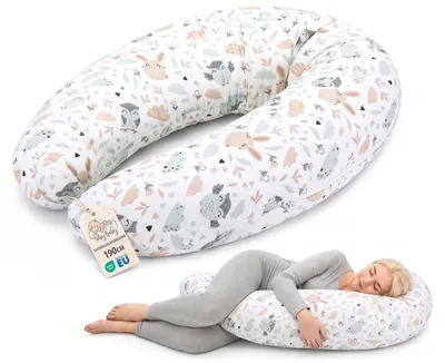 Obrázek produktu pro Polohovací polštář pro dospělé na celé tělo dlouhý body pillow Sovy B s potahem 190 cm