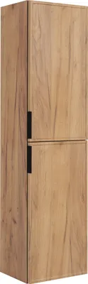 Produktbild von BADEZIMMERSCHRANK, Gold Craft Eiche, schwarzer Griff, 27 x 35 x 136 cm
