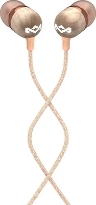 Produktbild von House of Marley Kopfhörer mit Kabel 'Smile Jamaica'- In-Ear Kopfhörer mit Mikrofon, 1-Knopf Steuerung & Geräuschisolierung, inkl. 2 Gel-Aufsätzen und verwicklungsfreies Kabel (Copper / Roségold)