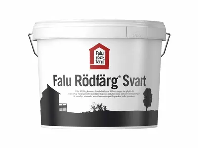 Produktbild von Falun Slamfärg / echte schwedische Schlammfarbe in Schwarz / Svart 10 Liter Eimer