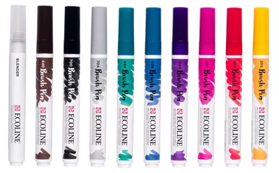 Image de Ecoline Brush Pen set Galaxy, 10 Kleuren