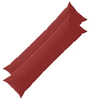 Image de vidaXL, housses de coussin, 2 pièces, modèle HEERLEN, couleur bordeaux, 40 x 145 cm, polyester