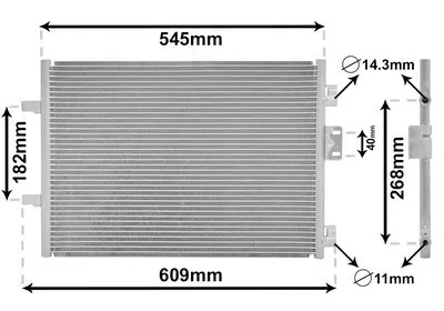 Produktbild von VAN WEZEL 43005315 Kondensator Klimaanlage Klimakondensator für RENAULT CLIO II (BB0/1/2, CB0/1/2)