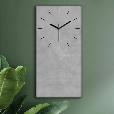 Produktbild von Wohnzimmer Leinwand Uhr Geräuschlos Küche 30x60 Beton, Motive, Struktur, Textur, schwarze Zeiger