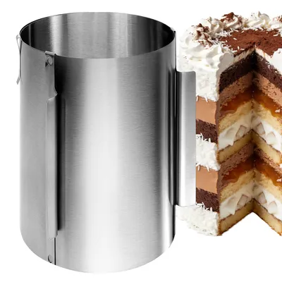 Produktbild von Lindenstein Tortenring 30 cm hoch – extra-hoher Edelstahl Backring und Tortenform, runder Kuchenring Ø 16–30 cm verstellbar, hochwertig und funktional