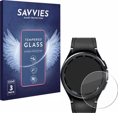 Produktbild von 3x Savvies Schutzglas für Samsung Galaxy Watch 6 Classic (47 mm) Displayschutz 9H Glas klar transparent