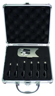 Obrázok produktu pre Sada vrtákov na dlaždice Haupa DIAMANT v kufríku, 7-dielna (2x6, 8,10,12,14+1xcentrovací vrták), 1 ks.