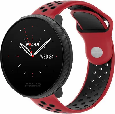 Produktbild von Strap-it Polar Ignite 2 Sportarmband (Rot/Schwarz)