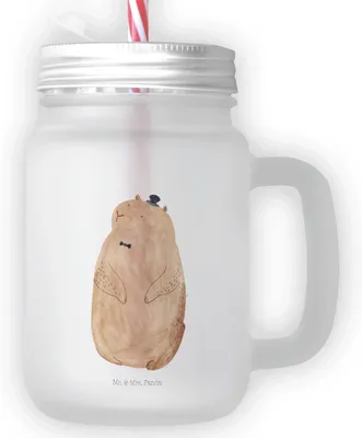 Produktbild von Mr. & Mrs. Panda Cocktailglas Murmeltier - Transparent - Geschenk, Glas, Mason Jar, Anstand, Respekt, Mit Henkel, Trinkgefäß, Fröhlichkeit, Freundlichkeit, Trinkglas
