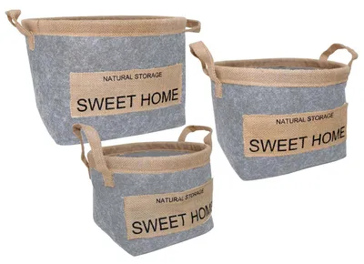 Produktbild von Dekokörbe SWEET HOME, 3-er Set