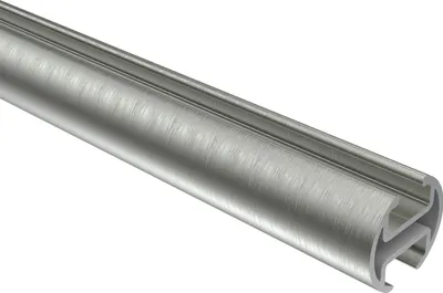 Produktbild von Interdeco Innenlaufprofil / Profilstange für Innenlauf-Gardinenstangen 20 mm Ø Edelstahl-Optik, 120 cm