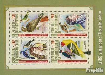 Produktbild von Briefmarken Zentralafrikanische Republik 2016 Mi 6235-6238 Kleinbogen (kompl. Ausgabe) postfrisch Alexander Wilson