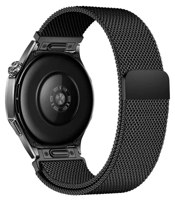 Produktbild von Milanese Uhrenarmband - Armband - Für GT5 Pro 46 mm - Edelstahl - Magnetverschluss - Schwarz