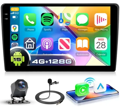 Produktbild von 4G+128G Autoradio mit Android 15 und 9-Zoll HD-Touchscreen für Citroen Berlingo und Peugeot Partner