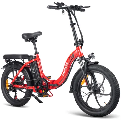 Produktbild von E-bike klapprad 20 zoll Rostfreie Aluminiumlegierung Wasserdicht IP54 36 V 18 Ah 648 Wh bis zu 100 - 130 km Pedelec 7 Gang, Rot