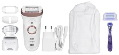 Obrázok produktu pre Braun Silk-épil 9 9-870, Ružová, Biela, 40 pinzety/pinziet, Batérie, Zabudovaná batéria, Lithium-ion (Li-ion), 12 V