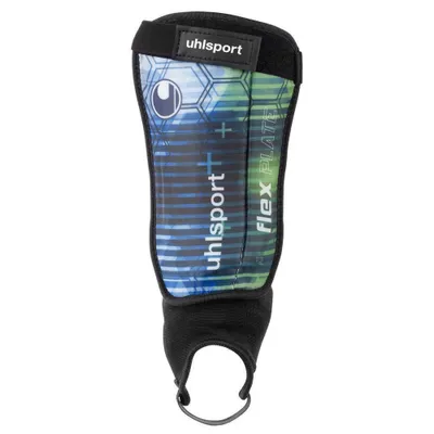 Produktbild von uhlsport Flex Plate Schienbeinschoner schwarz/grün/blau XXS