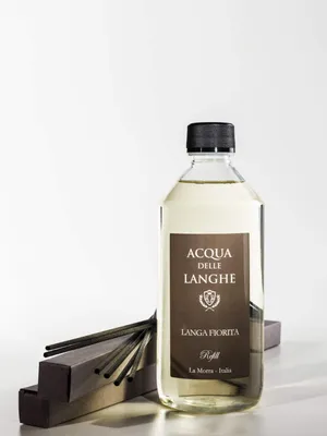 Immagine prodotto di Acqua delle Langhe - Langa Fiorita - Ricarica per profumo per la casa - Diffusore di aromi con bastoncini - 500 ml - Diffusore di aromi a bastoncini