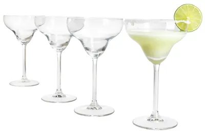 Obrázek produktu pro 4x Margarita sklenice s nohou 4 osoby nápoje koktejlové sklo oslavy stran