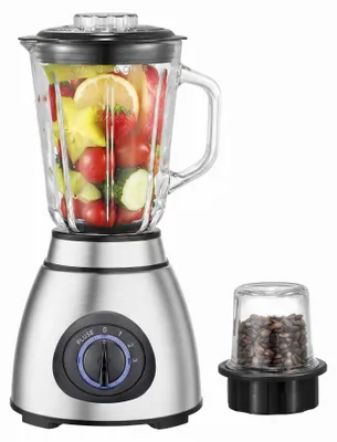 Produktbild von 1,5-Liter-Standmixer, 250 Watt Leistung, 8 Edelstahlklingen, ultraschnelles Mixen ohne Sieb, inklusive Zerkleinerungsaufsatz