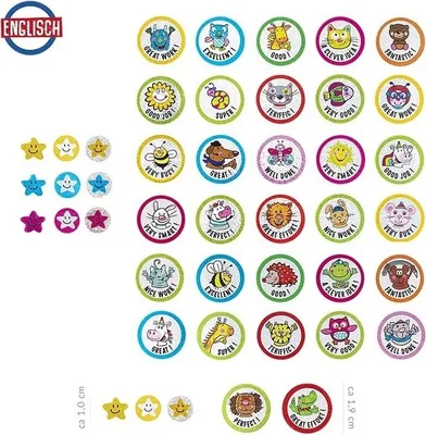 Produktbild von TRENDHAUS Lehrersticker Block Englisch 320 Stück