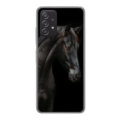 Produktbild von MuchoWow® Handyhülle Schutzhülle Hülle für Samsung galaxy a73 Pferd - Tier - Schwarz Silikon Softcase Handy Hülle - Handyhülle