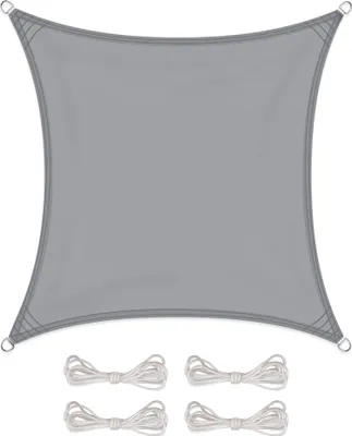 Produktbild von Sonnensegel BASIC PES Quadrat 2,6x2,6 hellgrau Polyester 140g/m²