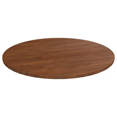 Immagine prodotto di The Living Store Piano del tavolo rotondo marrone scuro Ø90x1,5 cm Legno di quercia trattato