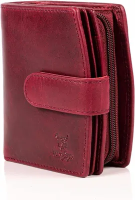 Produktbild von Damen Geldbörse Mittelgroß aus Echtleder mit RFID Schutz, Elegantes Portemonnaie mit vielen Kartenfächern, Münzfach, Geschenkbox, ideal für Frauen