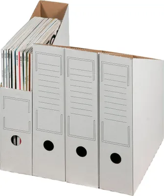 Produktbild von 20x Archiv Stehsammler Bianco, weiß, Rückenbreite 7,5 cm 260x75x315mm Archivierung Aufbewahrung