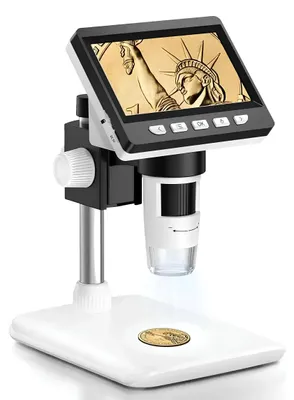 Zdjęcie produktu dla Elektroniczny mikroskop USB z ekranem LCD i zoomem 50-1000x