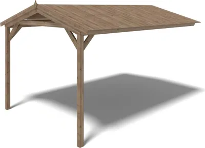Immagine prodotto di Tettoia di terazzo in legno - 4x2.76m - impregnata - colore marrone