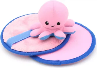 Produktbild von Best Sporting MO64933 - Klettballspiel mit Plüschtier - Klettball-Set, Wurfspiel - Oktopus Olivia - Rosa/Blau