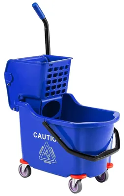 Imagen del producto de Cubeta para mop, con capacidad de 32 litros, mecanismo de escurrido sencillo, color azul