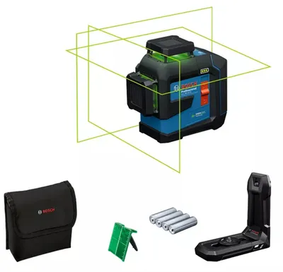 Productafbeelding van 3-plane line laser GLL 80-33 G Professional + 4 1.5 V LR6 AA batteries - BOSCH - 601065500