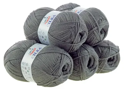 500g Strickgarn CILKA by VLNIKA Klassikgarn Strickwolle mit Schimmereffekt, dunkelgrau