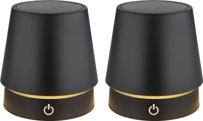 Produktbild von 2x LED Tischleuchte, Touchdimmer, Akku, höhenverstellbar, H 28 cm