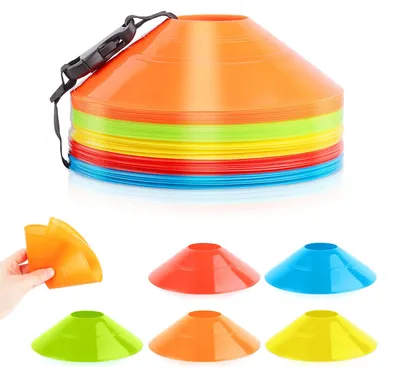 Immagine prodotto di Cono per allenamento nel calcio - Set da 50 pezzi in 5 colori, ideale per esercizi di coordinazione