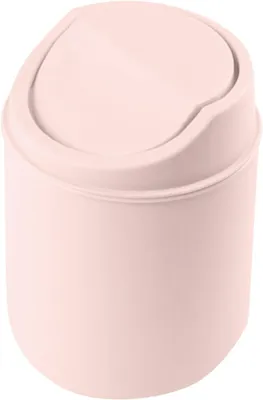 Imagen del producto de Cubo de basura pequeño de plástico, de 5 litros, compacto, con tapa abatible, ideal para oficina y cocina