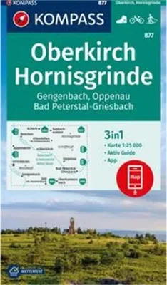 Immagine prodotto di Mappa escursionistica KOMPASS 877: Oberkirch, Hornisgrinde, Gengenbach, Oppenau, Bad Peterstal-Griesbach, scala 1:25.000