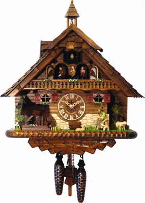 Immagine prodotto di Engstler - 45112_MT - Orologio a cucù - Movimento a catena di 1 giorno - Noce - con musica con coppia danzante - 43 cm